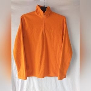 Men's Orange The North Face Quartet Zip Long Sleeve Fleece Pullover Small
